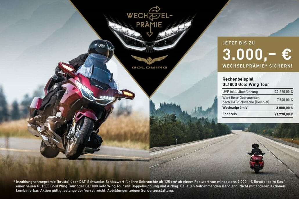 Wechselprämie bei Umstieg auf Honda Gold Wing Tour 29 7 1