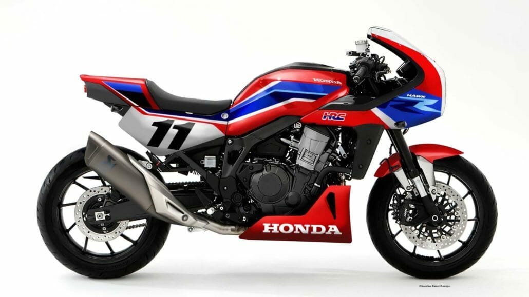 Oberdan Bezzi adds a double R to the Hawk 11 38 Honda Hawk 11 Oberdan Bezzi Design