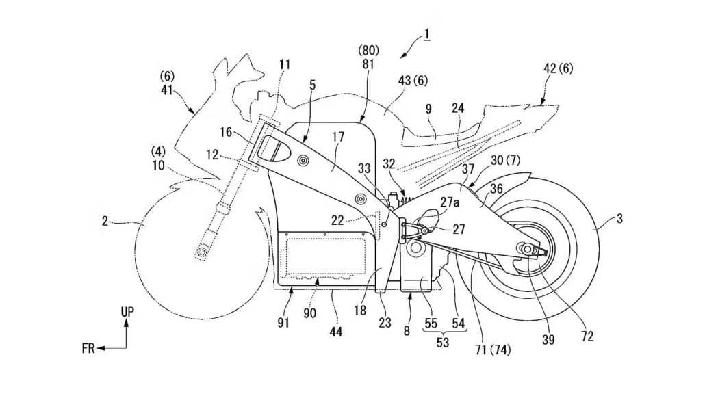 Honda arbeitet am elektrischen Superbike: Neue Patentzeichnungen zeigen Fireblade im E-Format 32 Honda Electro Fireblade 1
