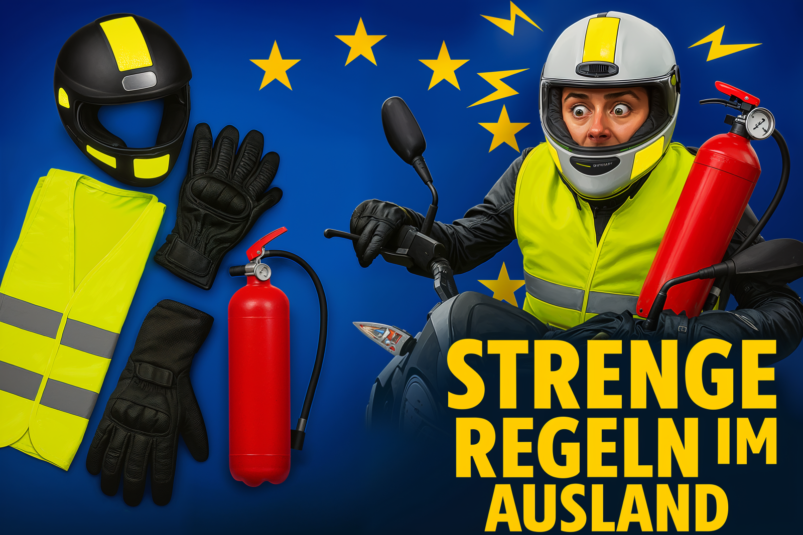 Motorradausruestung im EU Ausland